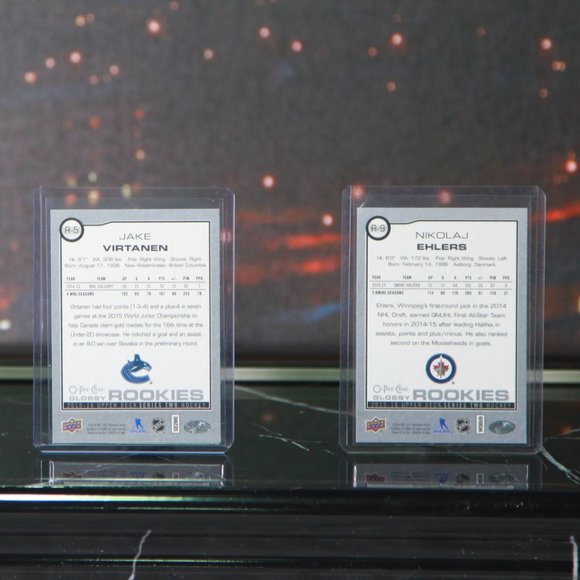 O-Pee-Chee Glossy Rookies Sam Bennett, Jake Virtanen & Ehlers Hockey Cards - Picture 6 of 6